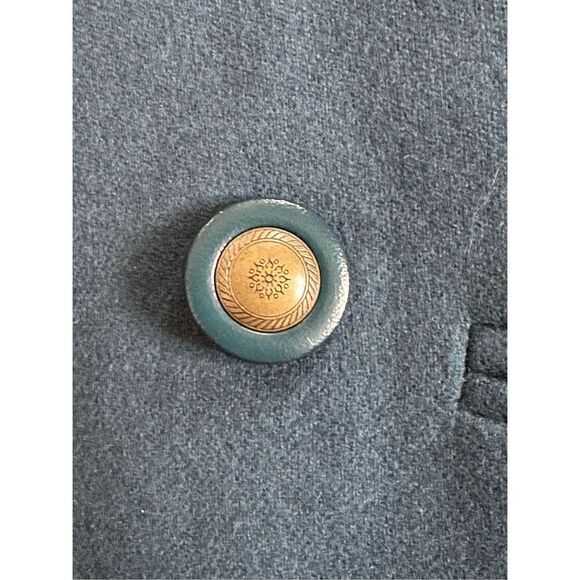Pendleton Teal 100% Virgin Wool Short Blazer womens Sz 6 1 button closur… - Picture 5 of 11